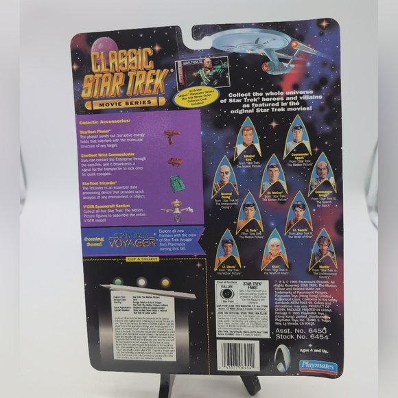 Star Trek Classic Movie Series Action Figure Lt Sulu Playmates w Skybox Card - Picture 2 of 2